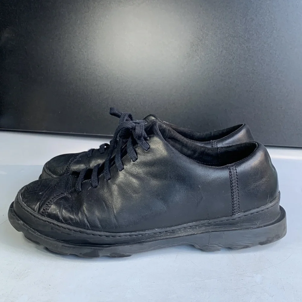 Camper Brutus Shoes Men’s Black Leather Lace Up Formal Dress Comfort Wear‎ 9/9.5